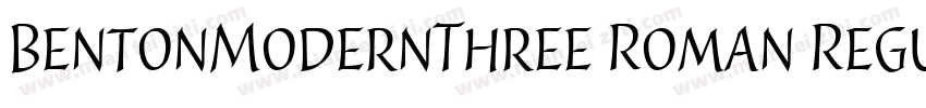 BentonModernThree Roman Regular字体转换